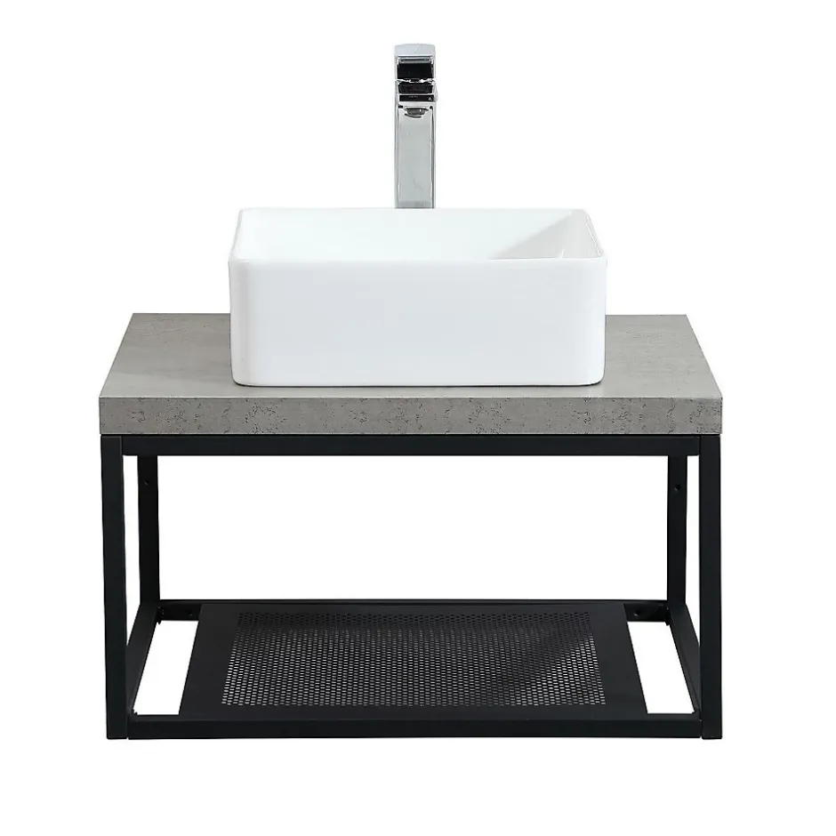 Mob-In Plan de toilette suspendu WILL -Ep. 3,8cm L60cm + structure métal