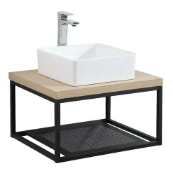 Mob-In Plan de toilette suspendu WILL -Ep. 3,8cm L60cm + structure métal