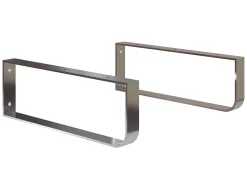 T-Bath Plan de toilette 61x49x3 cm hydrofuge placage frêne naturel avec supports chromés