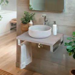T-Bath Plan de toilette 61x49x3 cm hydrofuge placage frêne naturel* Plan De Travail Salle De Bains