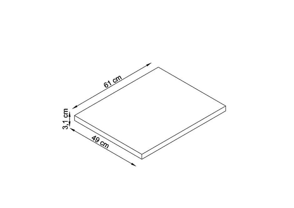 T-Bath Plan de toilette 61x49x3 cm hydrofuge placage frêne naturel* Plan De Travail Salle De Bains