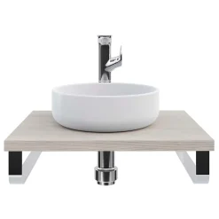 T-Bath Plan de toilette 61x49x3 cm hydrofuge placage frêne naturel* Plan De Travail Salle De Bains