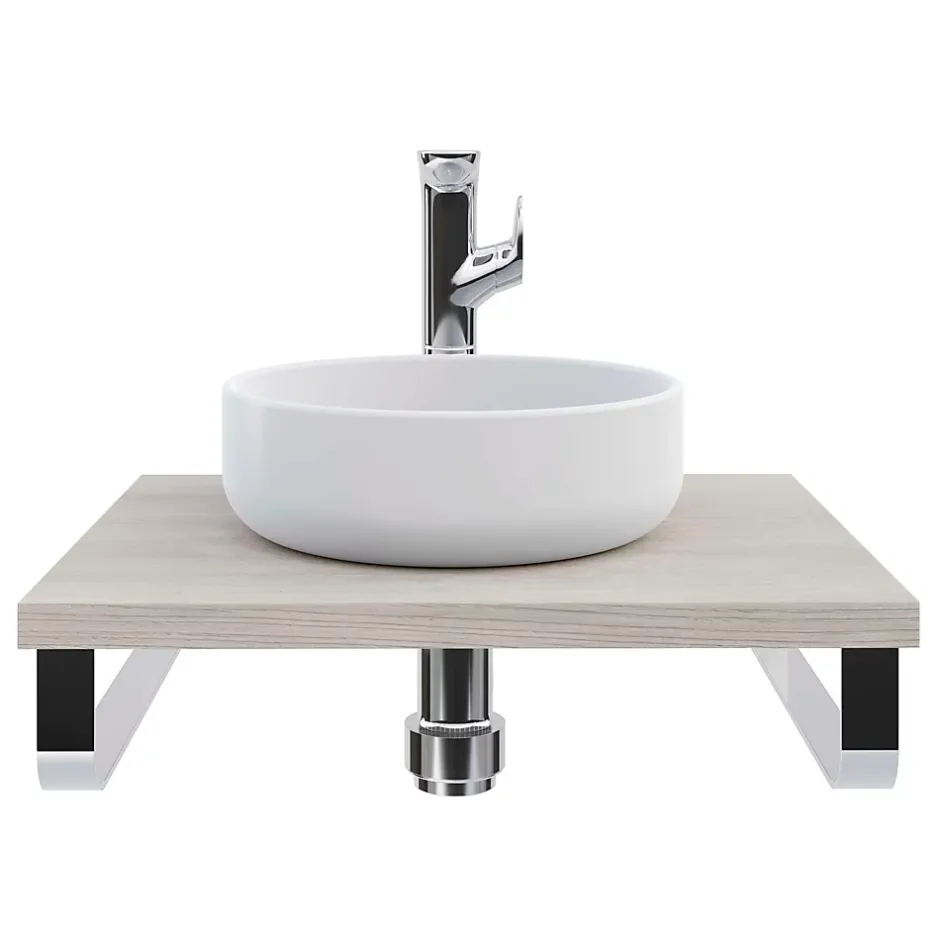 T-Bath Plan de toilette 61x49x3 cm hydrofuge placage frêne naturel* Plan De Travail Salle De Bains