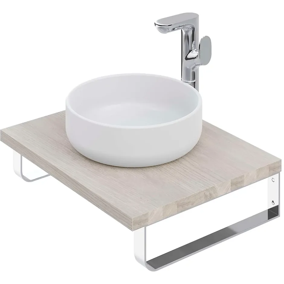 T-Bath Plan de toilette 61x49x3 cm hydrofuge placage frêne naturel* Plan De Travail Salle De Bains