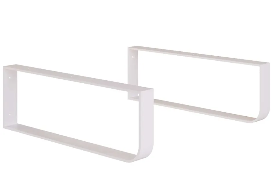 T-Bath Plan de toilette 121x49x3 cm hydrofuge placage orme naturel avec supports blancs* Plan De Travail Salle De Bains