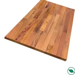 Forestea Plan de travail acajou massif huilé lamellé collé abouté 2000 x 650 x 26 mm