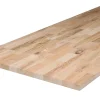 Wood&Sens Plan de travail bois massif Chêne lamellé abouté L.200 x P.65 cm, Ep.26 mm