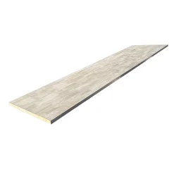 Wood&Sens Plan de travail bois massif Hévéa lamellé abouté L.250 x P.65 cm, Ep.26 mm
