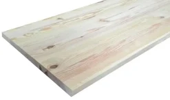 Wood&Sens Plan de travail bois massif Pin Rustique pleines lames L.240 x P.65 cm, Ep.26 mm* Plan De Travail Buanderie