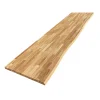 Wood&Sens Plan de travail Chêne massif bord naturel huilé L.250 x l.65 cm, Ep.36 mm