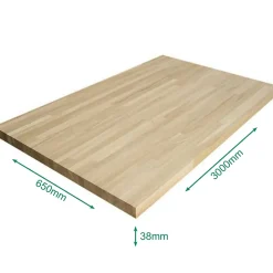 Forestea Plan de travail chêne massif lamellé collé 2000 x 800 x 26 mm