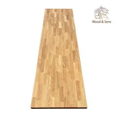 Wood&Sens Plan de travail Chêne plaqué huilé, L.240 cm x l.63,5 cm, Ep.37 mm* Plan De Travail Buanderie