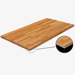 Wood&Sens Plan de travail Chêne plaqué huilé, L.240 cm x l.63,5 cm, Ep.37 mm* Plan De Travail Buanderie