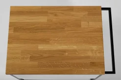 Furnidea Plan de travail en bois chêne massif naturel 120 cm pour meuble de salle de bain* Plan De Travail Salle De Bains