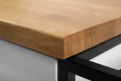Furnidea Plan de travail en bois chêne massif naturel 120 cm pour meuble de salle de bain* Plan De Travail Salle De Bains