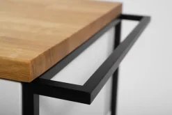 Furnidea Plan de travail en bois chêne massif naturel 120 cm pour meuble de salle de bain* Plan De Travail Salle De Bains