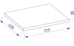Furnidea Plan de travail en bois chêne massif naturel 50 cm pour meuble de salle de bain* Plan De Travail Salle De Bains