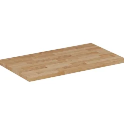 Furnidea Plan de travail en bois chêne massif naturel 80 cm pour meuble de salle de bain