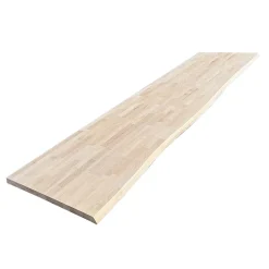 Wood&Sens Plan de travail Hêtre massif bord naturel L.250 x l.65 cm, Ep.36 mm* Plan De Travail Buanderie