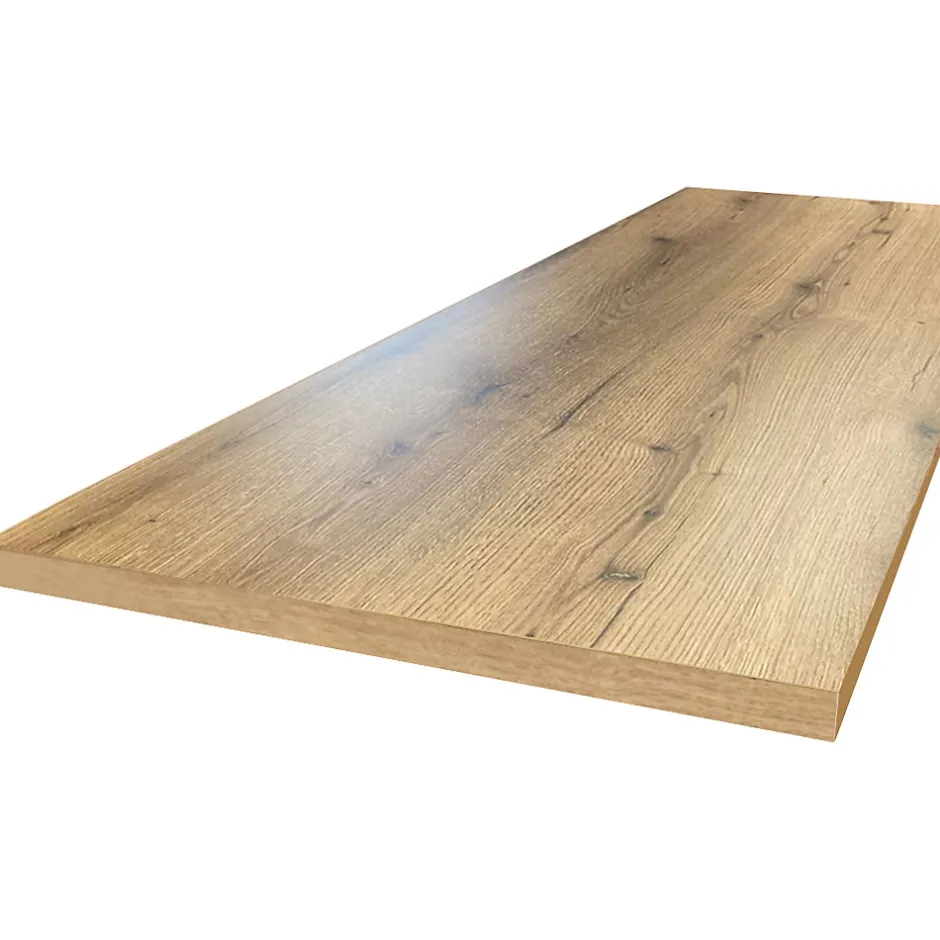 Forestea Plan de travail ilot central stratifié HPL chêne 1600 x 900 x 38 mm