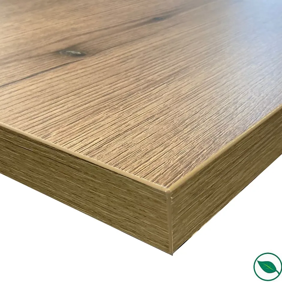 Forestea Plan de travail ilot central stratifié HPL chêne 1600 x 900 x 38 mm