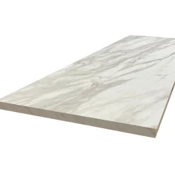 Forestea Plan de travail ilot central stratifié HPL marbre blanc 1600 x 900 x 38 mm* Plan De Travail Buanderie