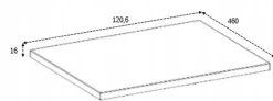 Furnidea Plan de travail pour meuble de salle de bain VENA FLOW noir mat 120 cm