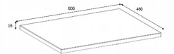 Furnidea Plan de travail pour meuble de salle de bain VENA FLOW blanc mat 80 cm