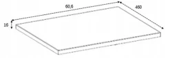 Furnidea Plan de travail pour meuble de salle de bain VENA FLOW blanc mat 60 cm* Plan De Travail Salle De Bains