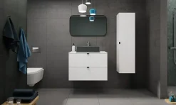 Furnidea Plan de travail pour meuble de salle de bain VENA FLOW blanc mat 60 cm* Plan De Travail Salle De Bains