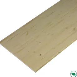 Forestea Plan de travail sapin massif lamellé collé abouté 2500 x 600 x 28 mm
