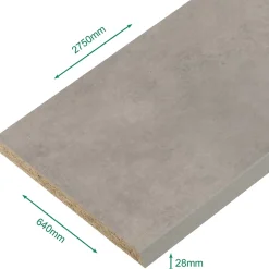Forestea Plan de travail stratifié béton 2750 x 640 x 28 mm* Plan De Travail Buanderie