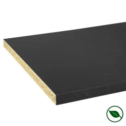 Forestea Plan de travail stratifié CPL Marbre noir 3040 x 640 x 38 mm* Plan De Travail Buanderie