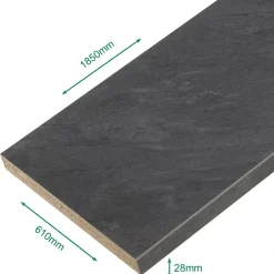 Forestea Plan de travail stratifié ardoise foncé 1850 x 610 x 28 mm* Plan De Travail Buanderie