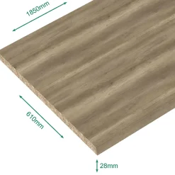 Forestea Plan de travail stratifié ambiance chêne authentique 1850 x 610 x 28 mm