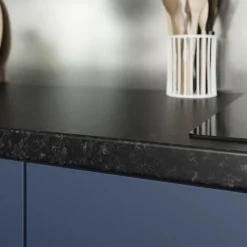 GoodHome Plan de travail stratifié effet granit noir L.300 x l.62 x ép.3,8 cm, Kabsa