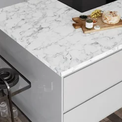 GoodHome Plan de travail stratifié aspect quartzite Berberis L.300 x Ép.3,8 cm