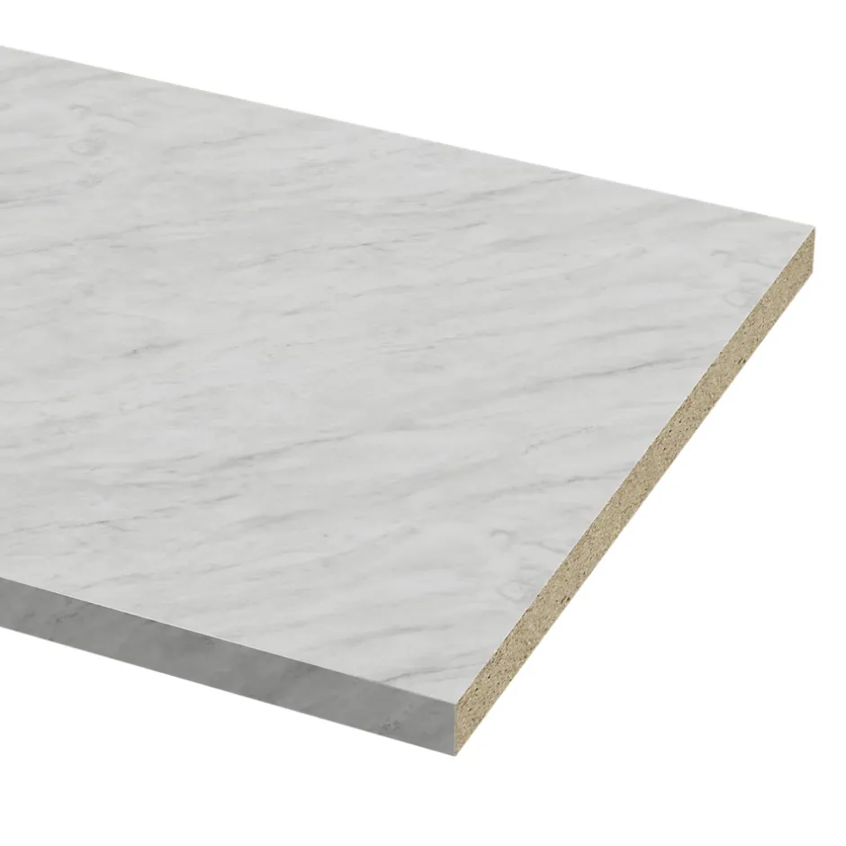 GoodHome Plan de travail stratifié effet soft quartz Kala L.300 x Ép.3,8 cm* Plan De Travail Buanderie