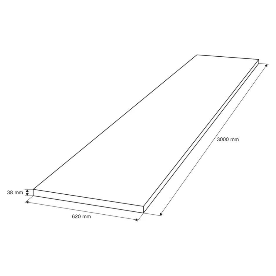GoodHome Plan de travail stratifié effet soft quartz Kala L.300 x Ép.3,8 cm* Plan De Travail Buanderie