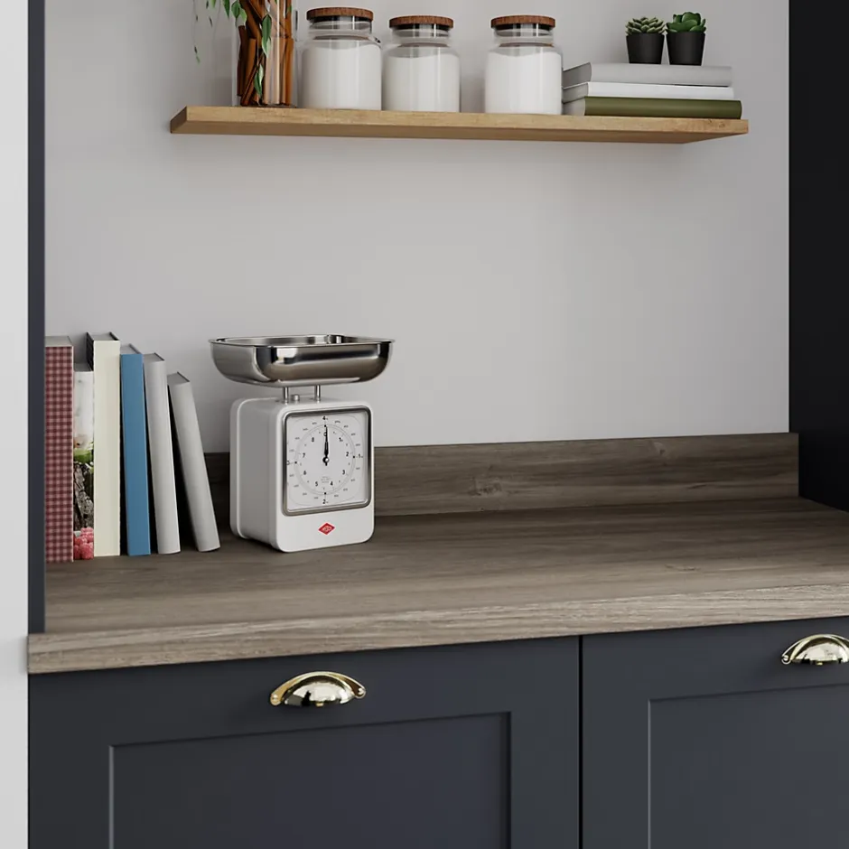 GoodHome Plan de travail stratifié effet bois grège Kala L.300 x Ép.3,8 cm