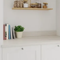 GoodHome Plan de travail stratifié aspect bois blanc Kabsa L.300 x l.62 x Ép.3,8 cm* Plan De Travail Buanderie