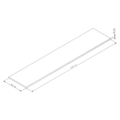 GoodHome Plan de travail stratifié aspect bois pâle Berberis L.300 x Ép.3,8 cm