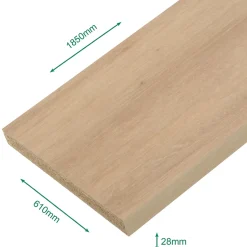 Forestea Plan de travail stratifié chêne clair 1850 x 610 x 28 mm* Plan De Travail Buanderie
