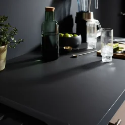 GoodHome Plan de travail stratifié noir mat L.300 x l.62 x ép.3,8 cm Berberis