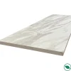 Forestea Plan de travail stratifié HPL marbre blanc 3000 x 650 x 38 mm