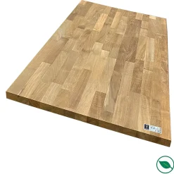 Forestea Plan de travail teck massif lamellé collé abouté 2000 x 650 x 26 mm