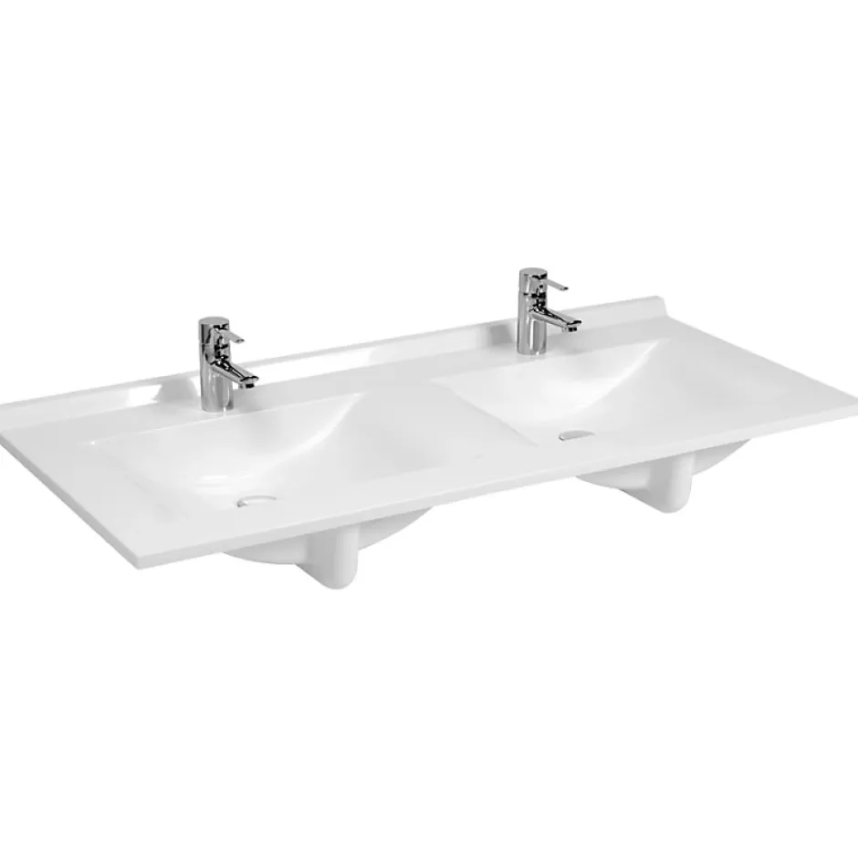 Cuisibane Plan double vasque en résine de synthèse RESIPLAN - 120 cm