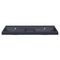 GoodHome Plan double vasque noir Mila 120 cm* Plan Double Vasque