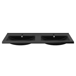 GoodHome Plan double vasque noir Nira 120 cm