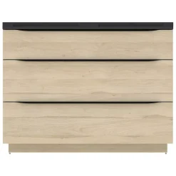 Plan double vasque noir mat en résine l.120 cm, Pamili* Plan Double Vasque